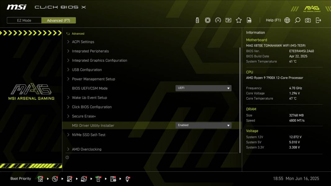 MSI MAG X870E TOMAHAWK WIFI-3